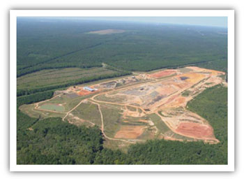 aerial photo of landfill